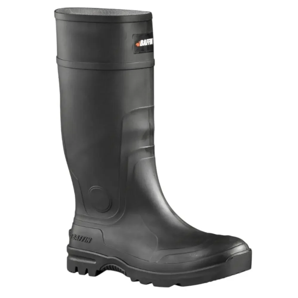 Baffin Blackhawk Mid Calf Boots Mens 5 Womens 7 Black Rubber Waterproof EUC